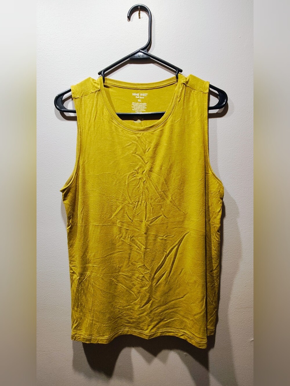 Nine West Women's Mustard Yellow Sleeveless Tank Top XL
